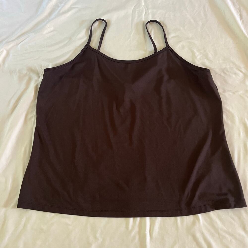 Lane Bryant Brown Cami Stretch Tank Top Plus Size 2X Y2K 2000s